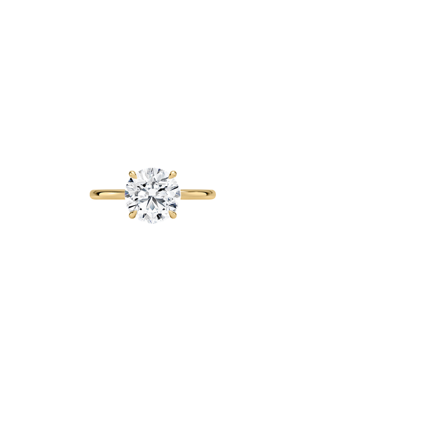 値下げ　AMBUSH solitaire gold Hidden Heart Solitaire Ring in 18K Yellow Gold | Brilliant Earth