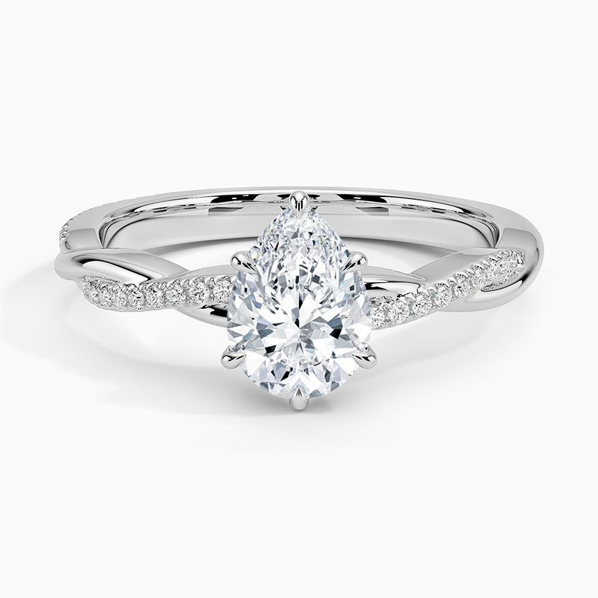 Petite twist hot sale engagement ring