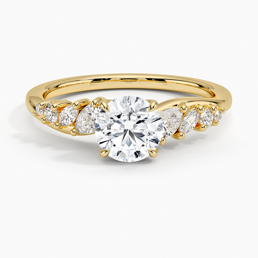 18K Yellow Gold Floriana Diamond Ring