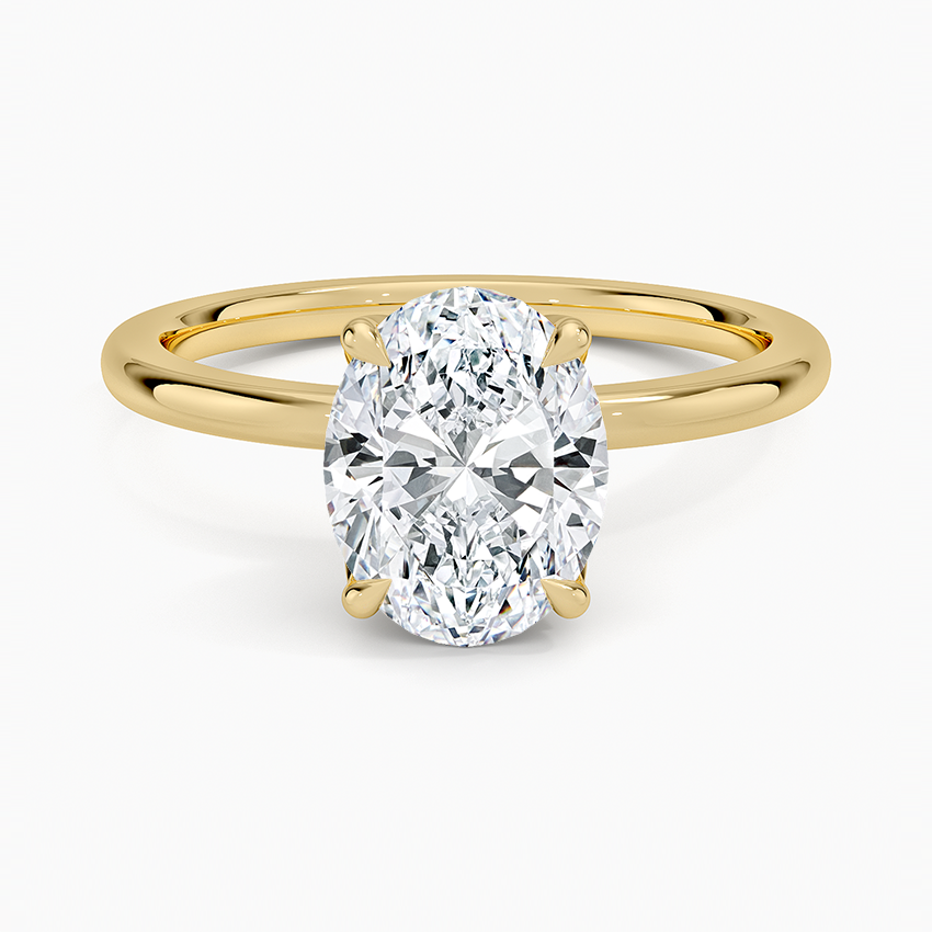 18K Yellow Gold Petal Diamond Ring