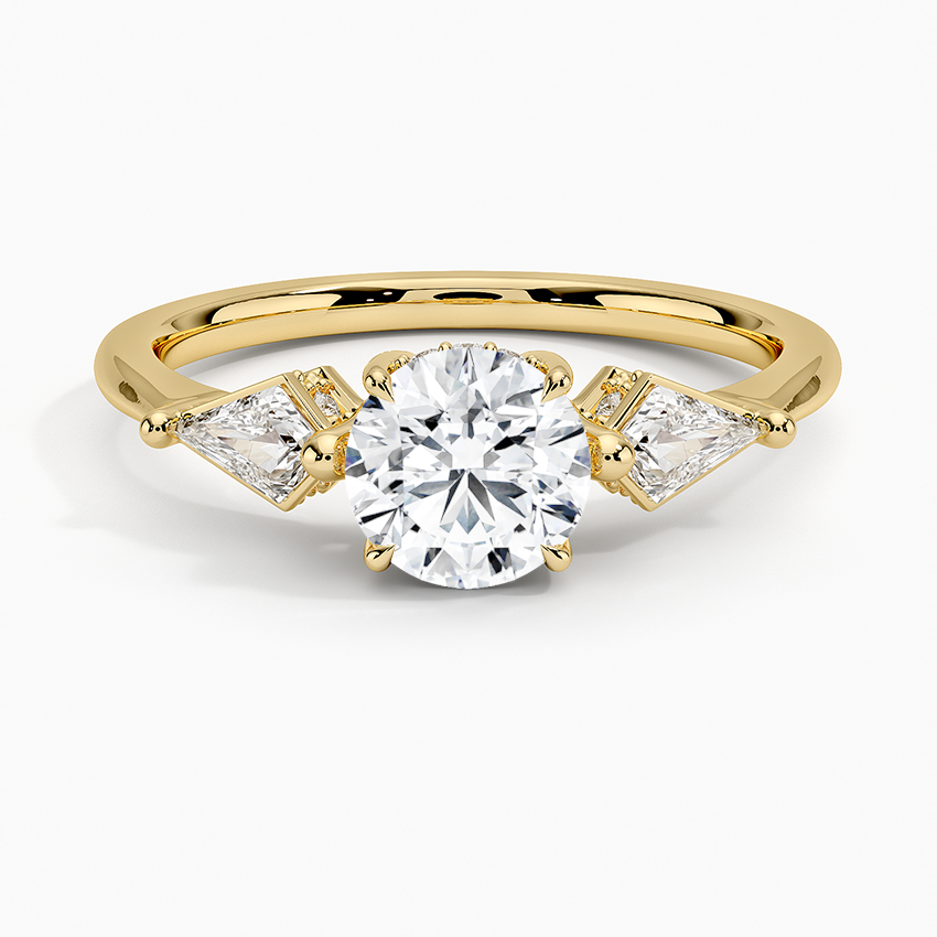 Luxe Cometa Three Stone Diamond Ring - Brilliant Earth