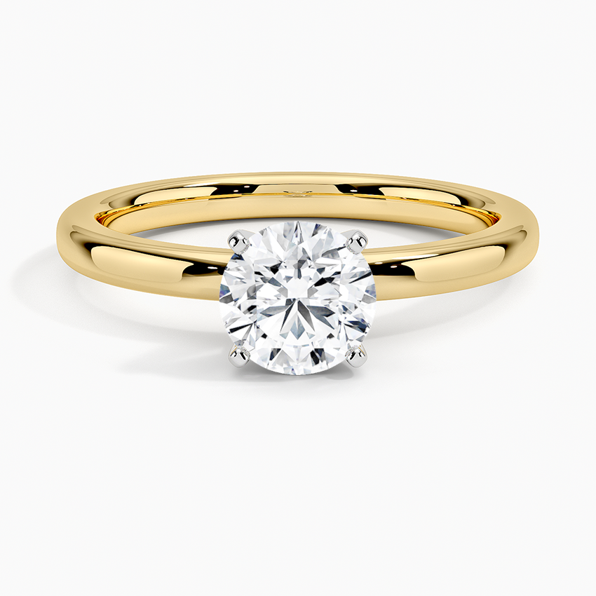 18K Yellow Gold Comfort Fit 2mm Six-Prong Solitaire Ring