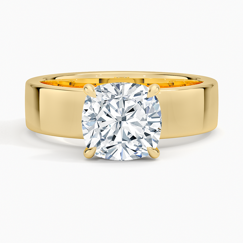 Thick band outlet solitaire ring