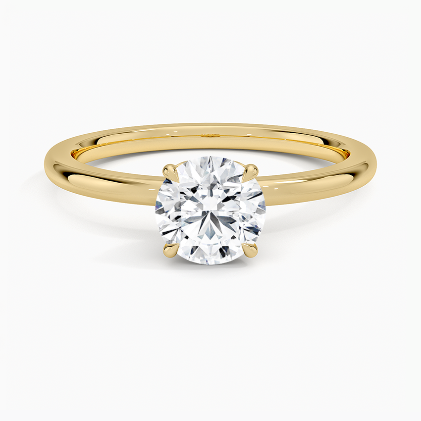 18K Yellow Gold Petal Diamond Ring