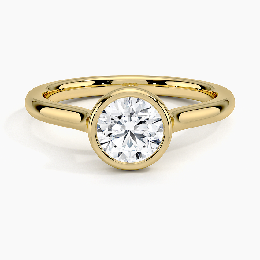 18K Yellow Gold Luna Bezel Ring