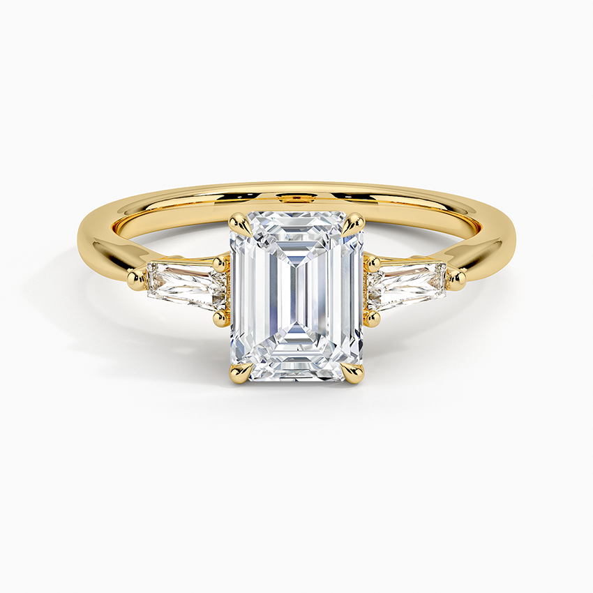 Quinn Three Stone Diamond Ring - Brilliant Earth