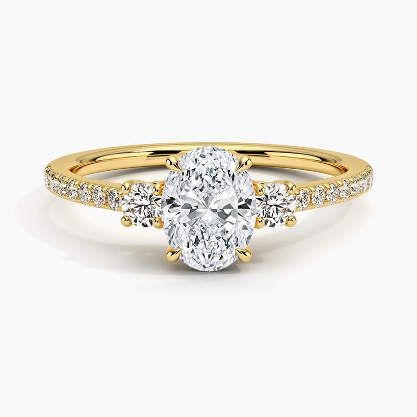 18K Yellow Gold Lyra Three Stone Diamond Ring (1/4 ct. tw.)