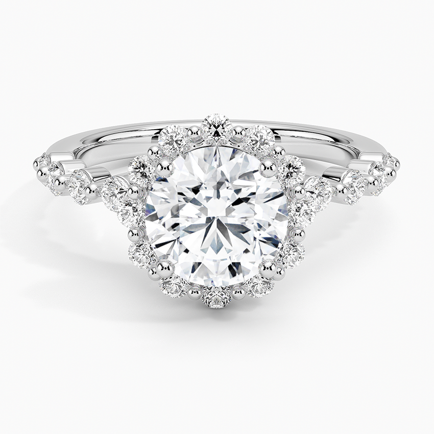 Brilliant earth marseille halo diamond ring Clearance