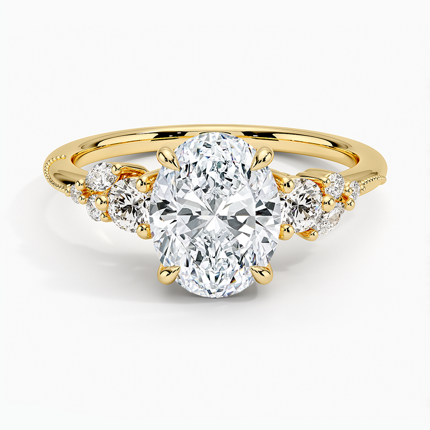 Camellia Three Stone Diamond Ring - Brilliant Earth