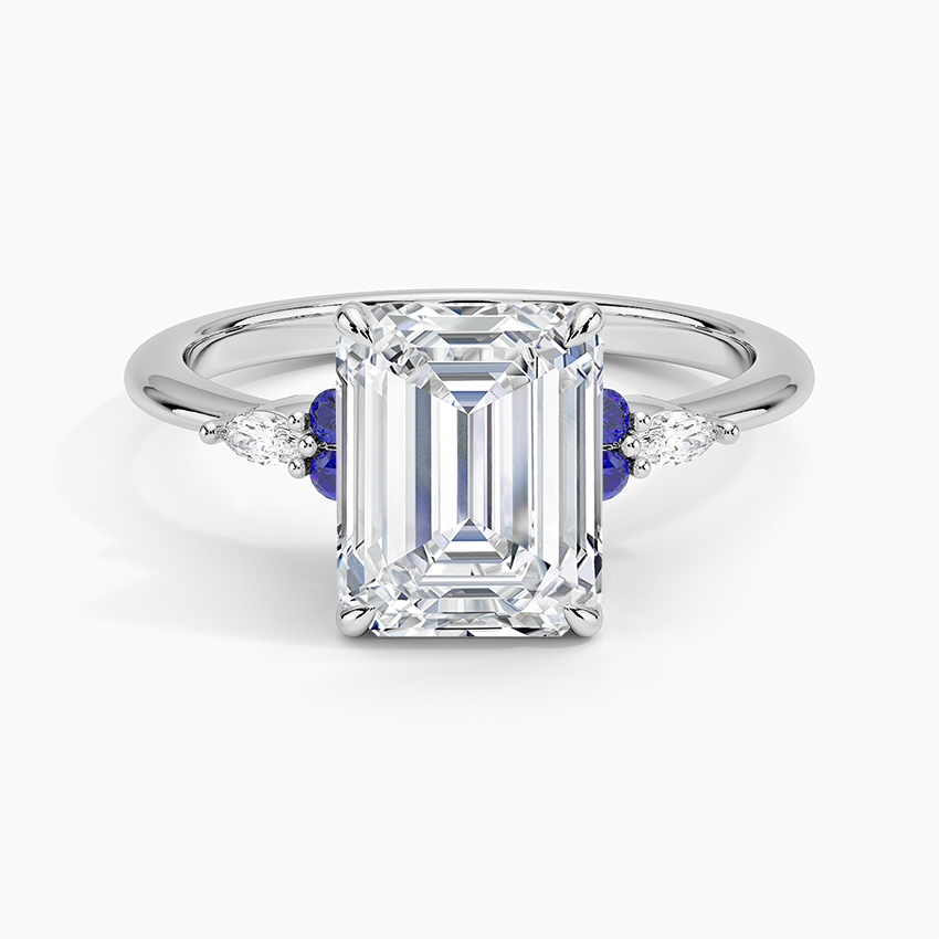 Lab Grown Sapphire And Diamond Ring