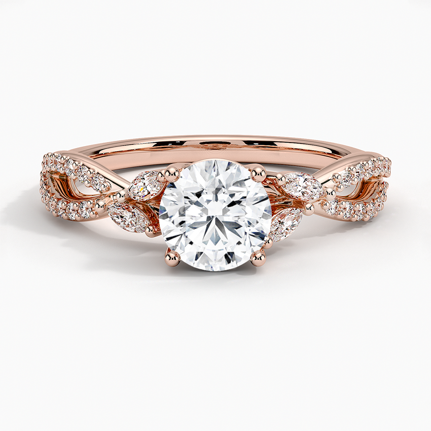 14K Rose Gold Luxe Willow Diamond Ring (1/4 ct. tw.), large top view