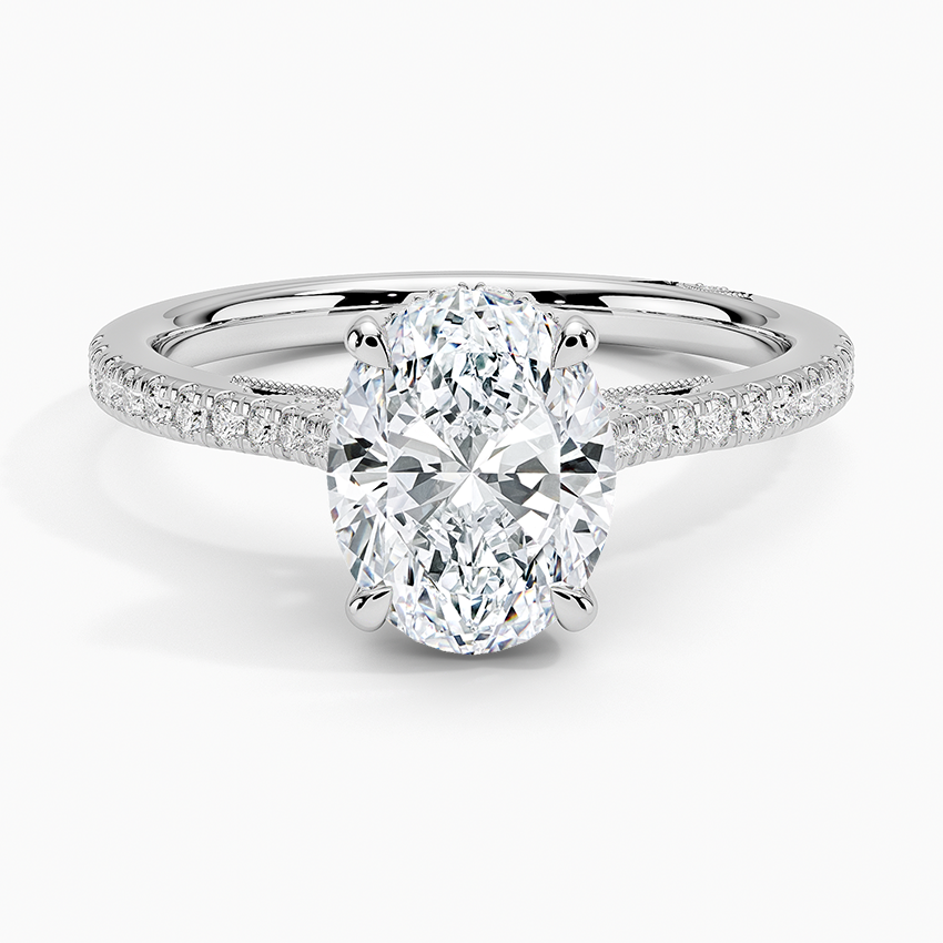 Luxe Diamond Accented Gallery Pavé Setting, Simply Tacori Luxe Diamond  Ring
