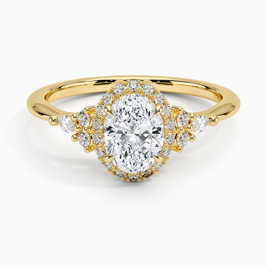 Diamond Halo Accent Engagement Rings | Nadia Halo | Brilliant Earth