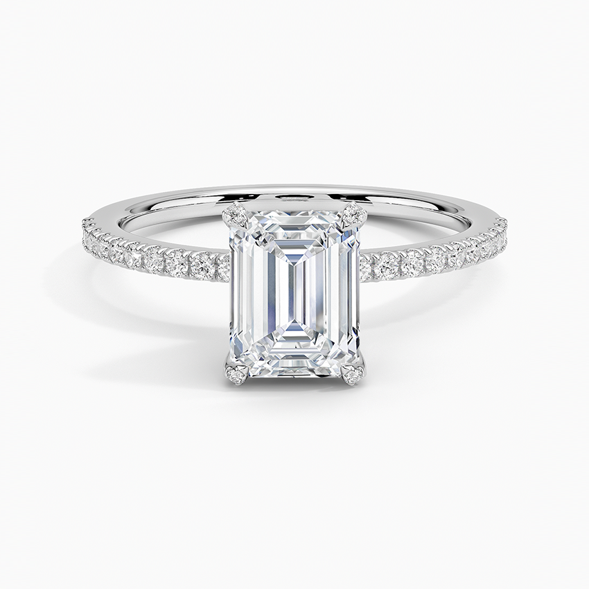 Floral Hidden Halo Diamond Ring | Posie