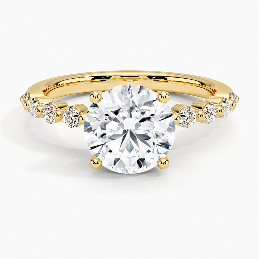 18K Yellow Gold Marseille Half Coverage Diamond Ring (1/4 ct. tw.)