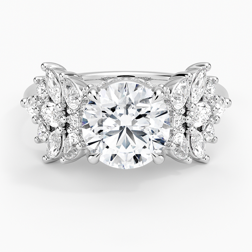 Lab Grown Platinum Grand Nadia Diamond Ring