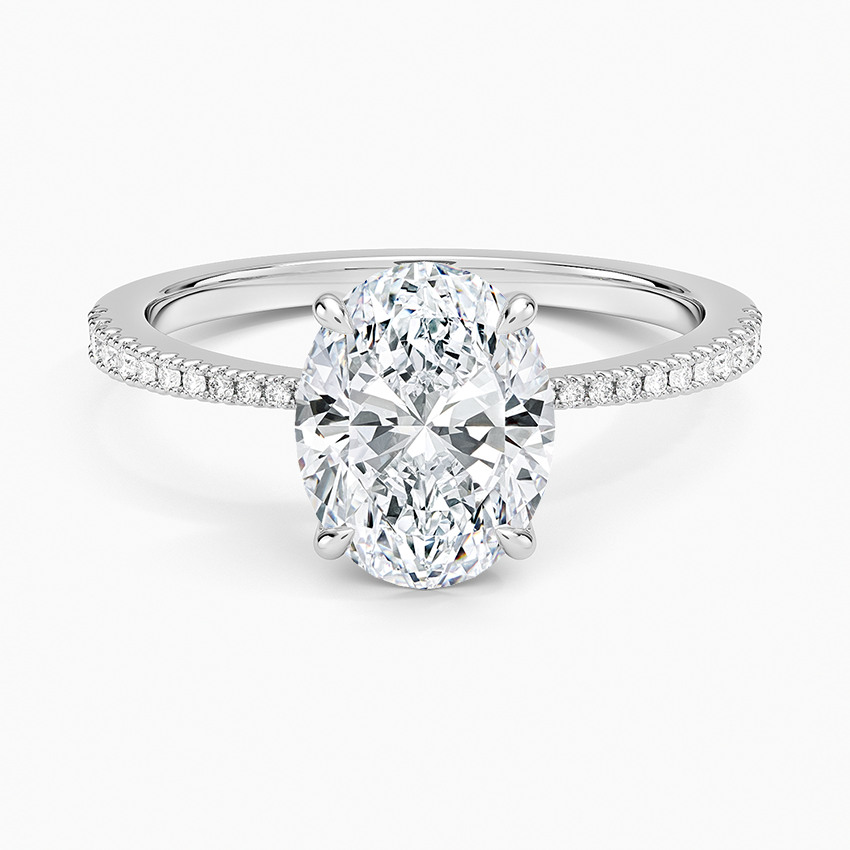 Platinum Elena Diamond Ring, large top view