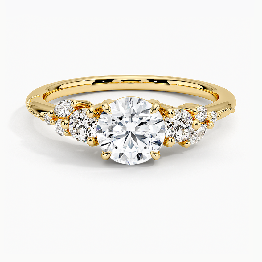 Camellia Three Stone Diamond Ring - Brilliant Earth