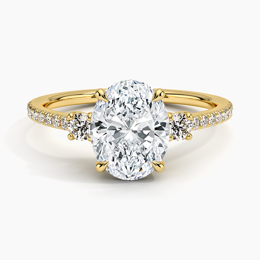 18k Yellow Gold Lyra Three Stone Diamond Ring (1 4 Ct. Tw.)