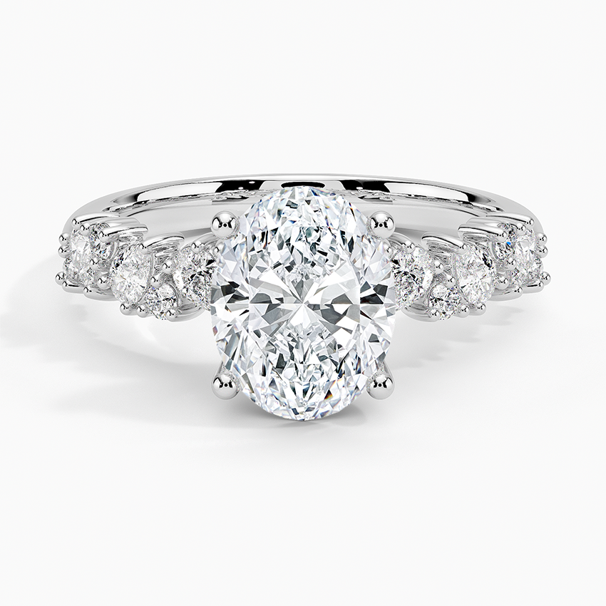 18K White Gold Olivetta Diamond Ring