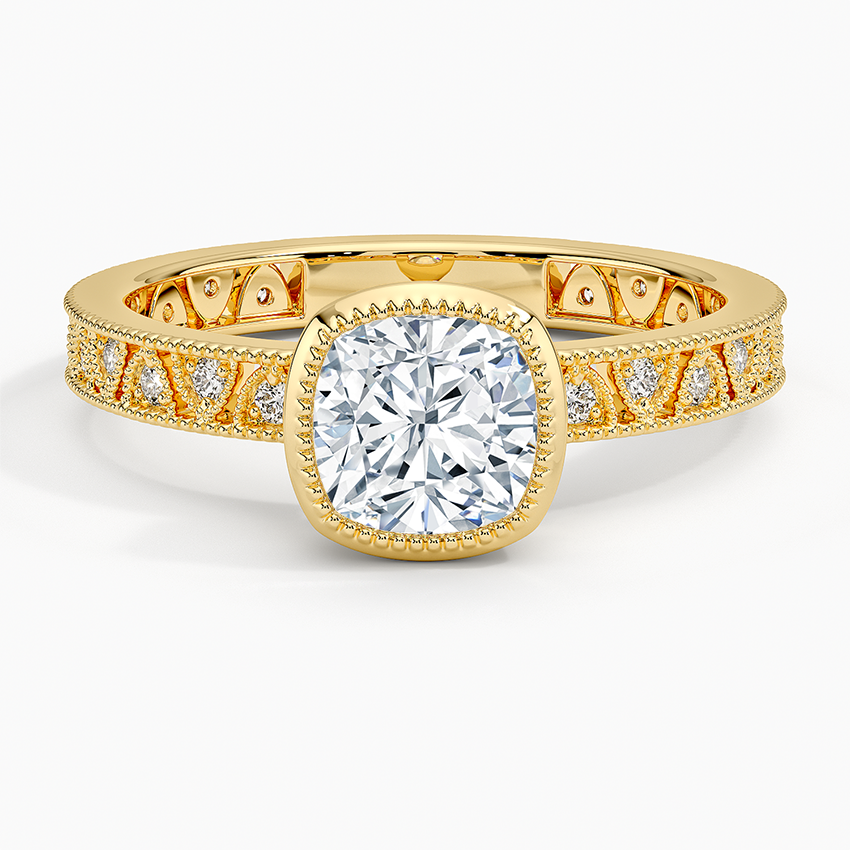 ポリッシュ Sinclair Art Deco Diamond Ring (1/6 ct. tw.) in 18K Yellow