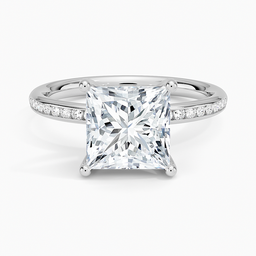 Platinum Tabitha Channel Set Diamond Ring, large top view