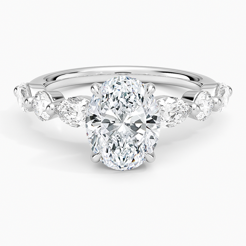 18K White Gold Grand Versailles Diamond Ring, large top view