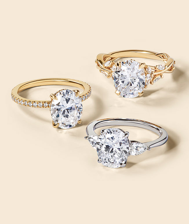Gold diamond engagement rings.