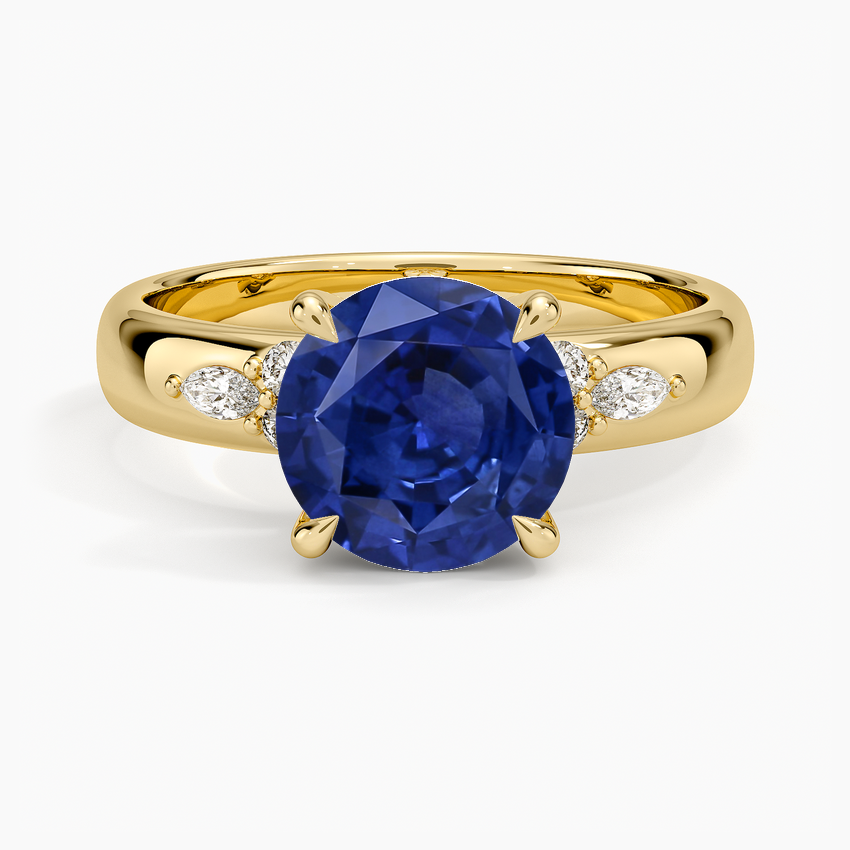 Sapphire Mosaic Nadia Diamond Ring in 18K Yellow Gold