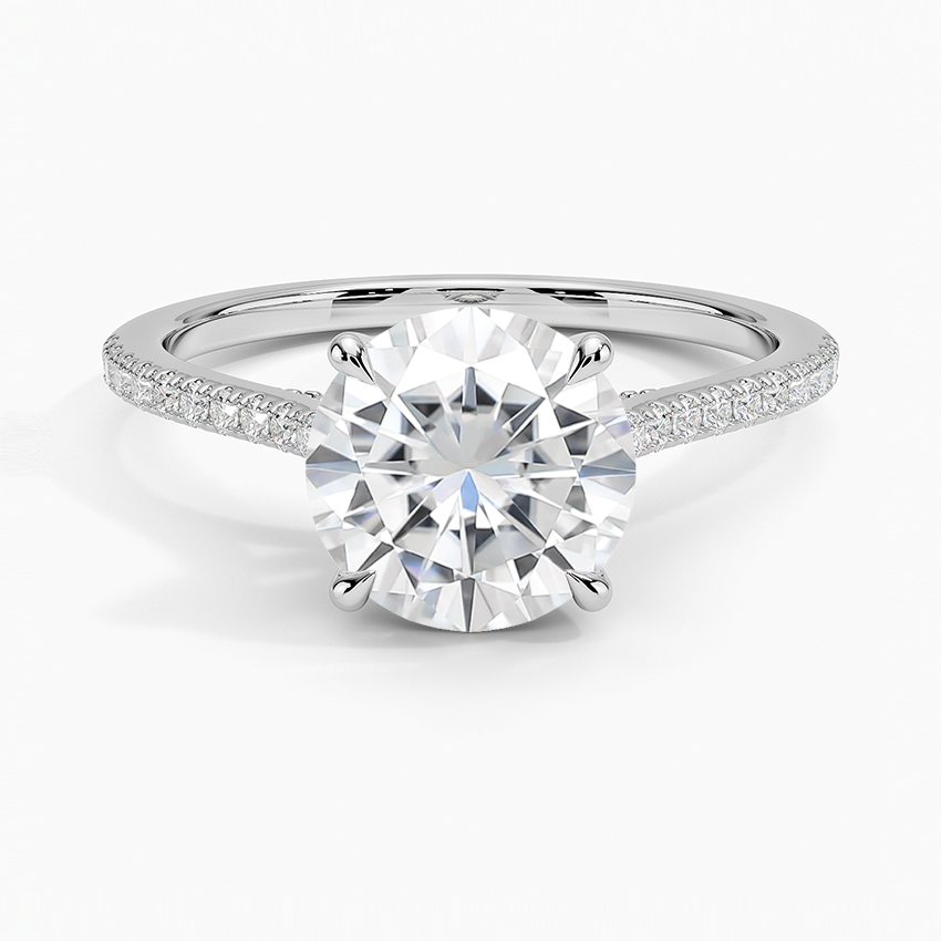 Moissanite Luxe Dawn Diamond Ring in 18K White Gold