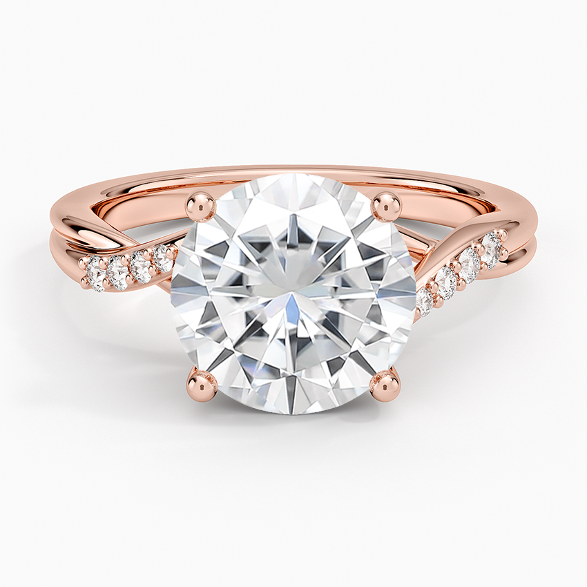 Moissanite Chamise Diamond Ring (1/15 ct. tw.) in 14K Rose Gold