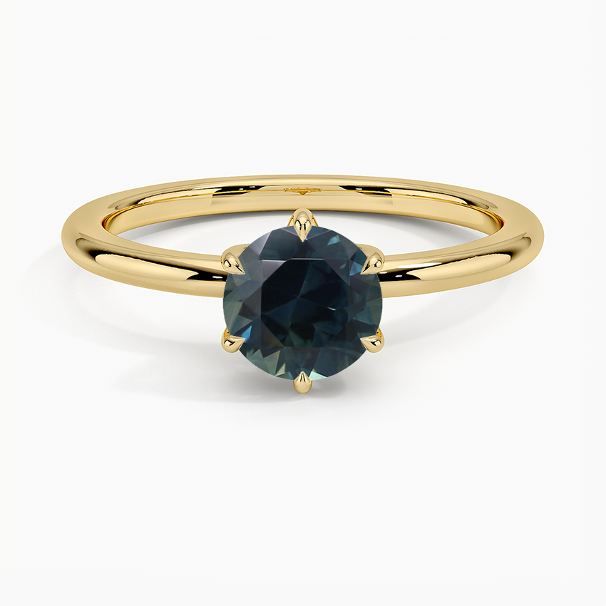Sapphire Fairmined 1.5mm Six-Prong Solitaire Ring in 18K Yellow Gold