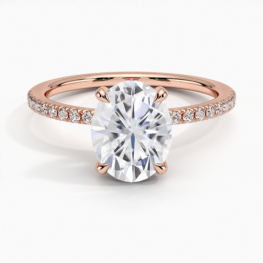 Moissanite Viviana Diamond Ring (1/4 ct. tw.) in 14K Rose Gold