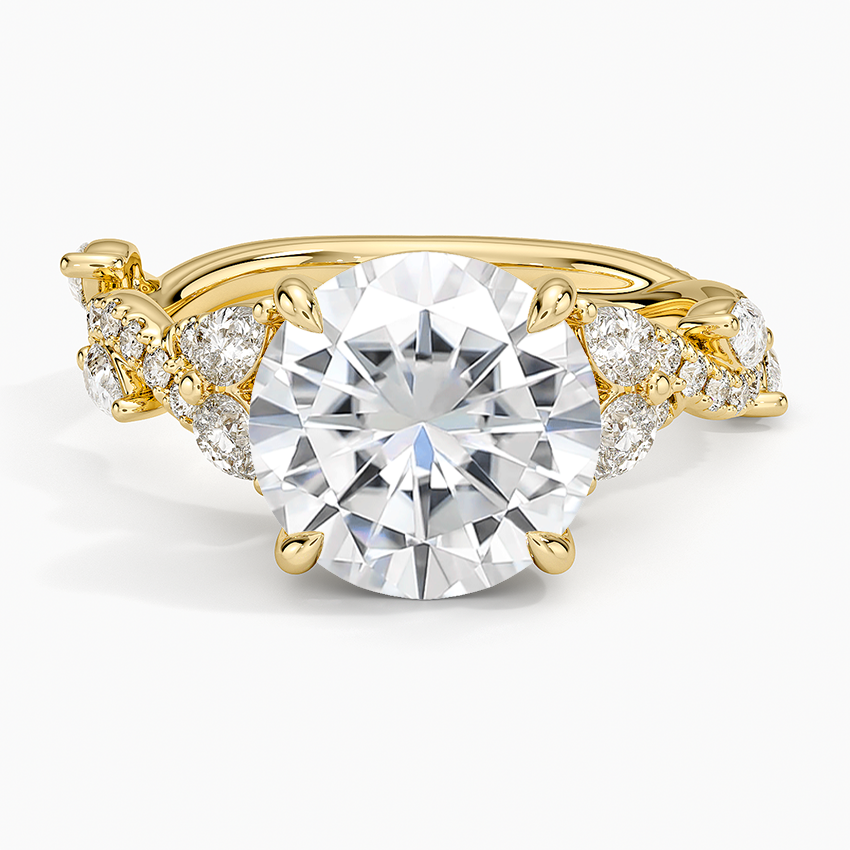 Moissanite Vintage Secret Garden Diamond Ring (2/3 ct. tw.) in 14K Yellow Gold