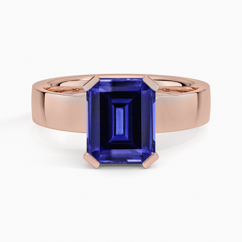 Lab Grown Sapphire Parker Solitaire Ring in 14K Rose Gold