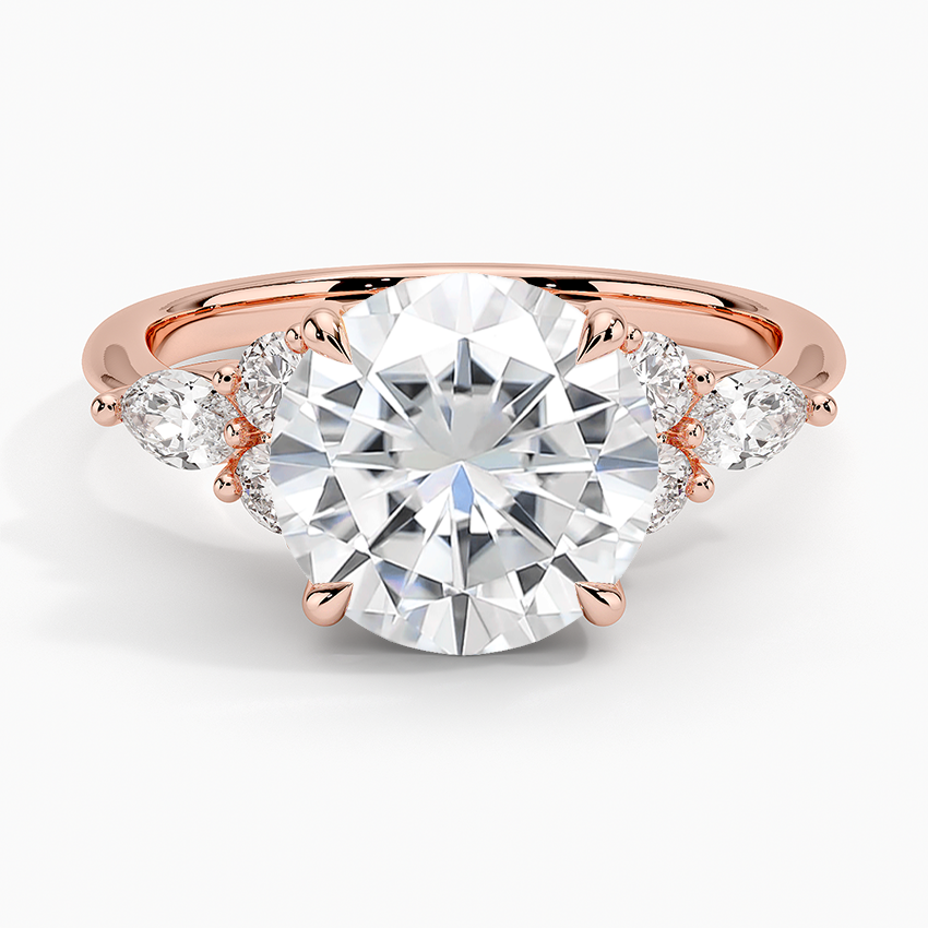 Moissanite Luxe Nadia Diamond Ring in 14K Rose Gold
