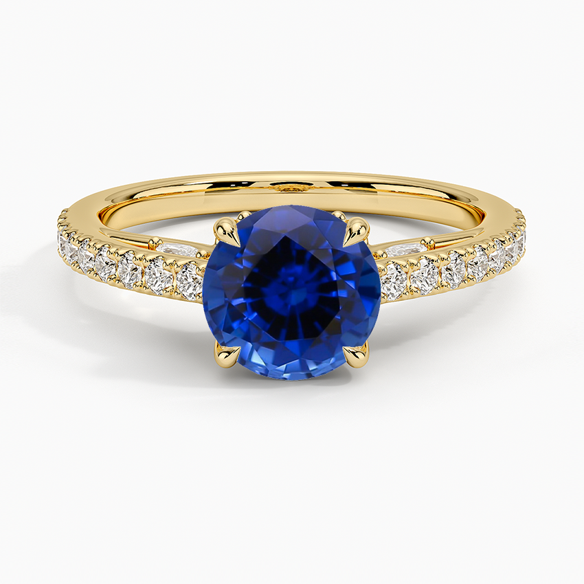 Sapphire Secret Garden Adorned Gallery Diamond Ring (1/2 ct. tw.) in 18K Yellow Gold