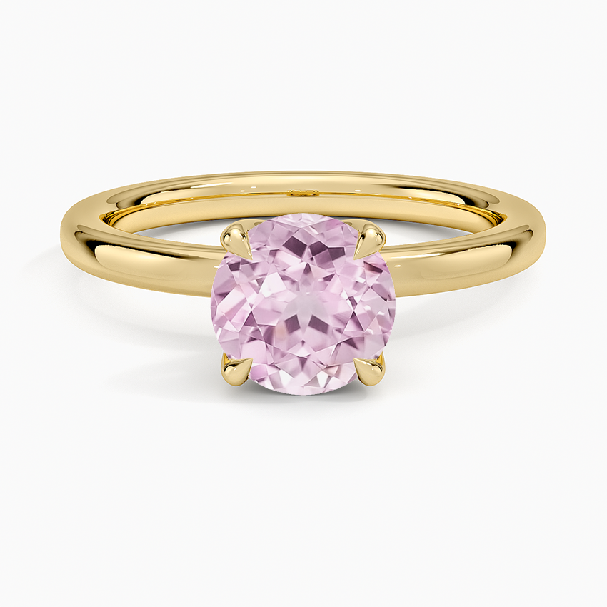 Lab Grown Sapphire 2mm Petite Elodie Perfect Fit Solitaire Ring in 18K Yellow Gold