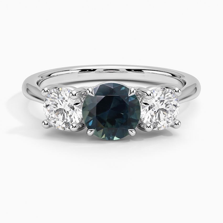 Sapphire Luxe Selene Three Stone Diamond Ring (2/3 ct. tw.) in 18K White Gold