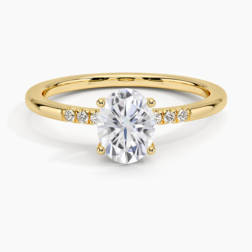 Yellow Gold Moissanite Bettina Diamond Ring