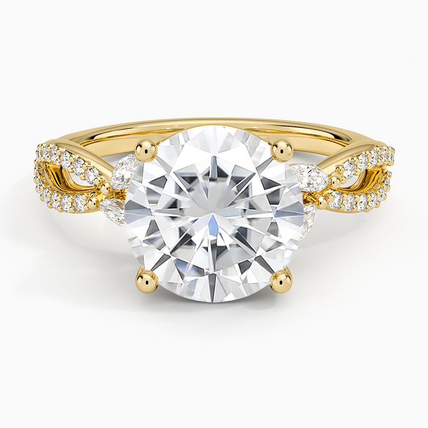 Moissanite Luxe Willow Diamond Ring (1/4 ct. tw.) in 14K Yellow Gold