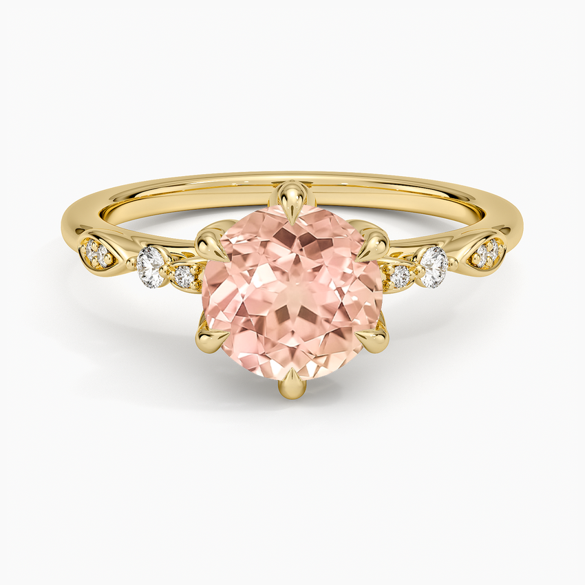 Lab Grown Sapphire Rochelle Diamond Ring in 14K Yellow Gold