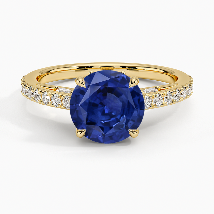 Sapphire Secret Garden Adorned Gallery Diamond Ring (1/2 ct. tw.) in 14K Yellow Gold