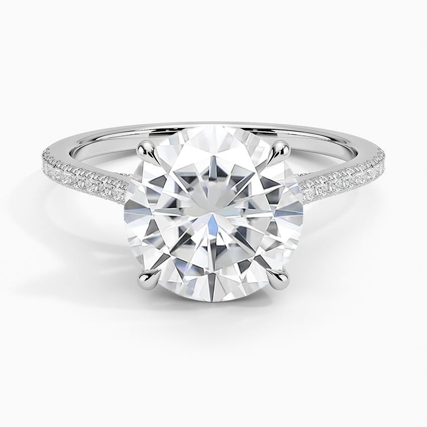 Moissanite Luxe Dawn Diamond Ring in 14K White Gold