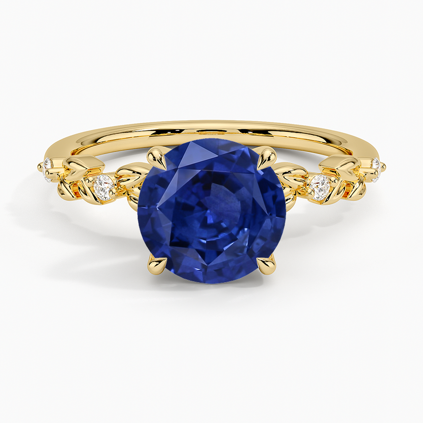 Sapphire Briar Diamond Ring in 14K Yellow Gold