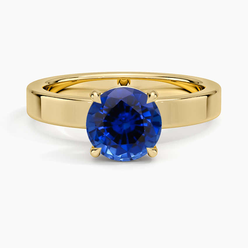 Sapphire Peyton 3mm Solitaire Ring in 18K Yellow Gold