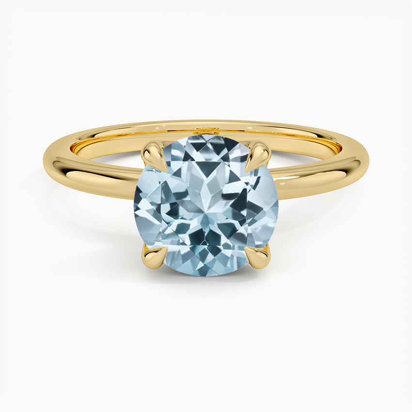 Aquamarine 1.8mm Elodie Ring in 18K Yellow Gold