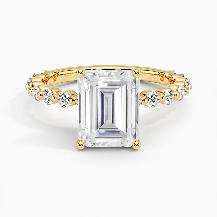 Yellow Gold Moissanite Luxe Marseille Diamond Ring