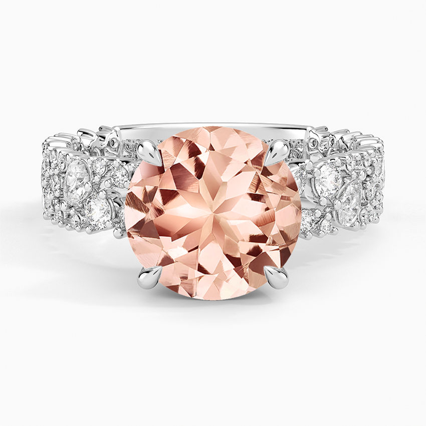Morganite Glacé Diamond Ring (3/4 ct. tw.) in 14K White Gold