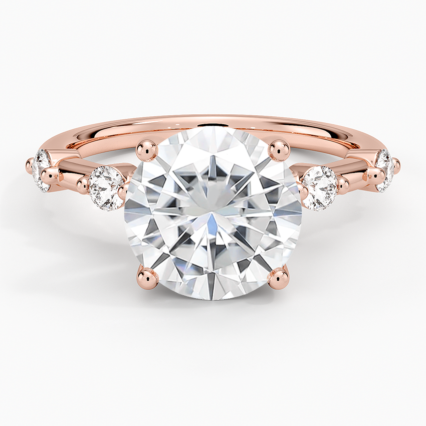 Moissanite Aimee 1.7mm Diamond Ring in 14K Rose Gold
